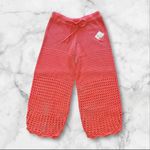 Free People #39 NWT  Carla Fauxchet Pants in Fresh Coral Photo 5