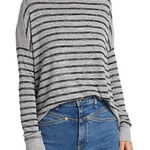 Rag and Bone Striped Avryl Turtleneck Sweater in Gray Black Small Photo 0