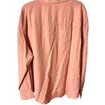 Calvin Klein Jeans  Large Pink Button-Down Shirt Pocket Long Sleeves Lyocell NWT Photo 1
