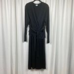 CAbi  Black Dishy Faux Wrap Dress Sz.L Photo 6