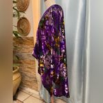 Floral Purple burnout Velvet draped Cardigan Size undefined Photo 1