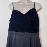 LIV FOSTER WIDE LEG JUMPSUIT WITH METALLIC DOT VELVET BODICE IN BLACK sz 14 Photo 8