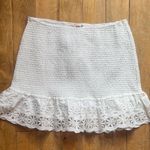 Farm Rio  Richelieu Elegant White Lace Trim Mini Skirt XL Photo 1