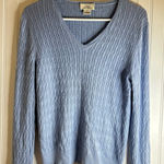 Brooks Brothers  women V-Neck Sweater - Soft Blue 70% SILK
30% CASHIMERE Photo 0