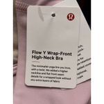Lululemon  Flow Y Wrap Front Bra Size 6 High Neck PKPI Pink Nulu New w/tag Photo 5