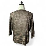 EST 1946 Women's XL Multi Color Striped Square Neck 3/4 Sleeve Knit Sweater Photo 1