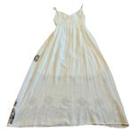 Evelyn S. French Boutique Maxi Dress Beaded Embroidered Boho Cotton Size Medium White Photo 7