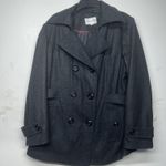 Fashion Bug  Women’s 1X Peacoat Jacket Gray Wool Blend Double Breasted Photo 0