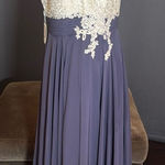 Women’s Ivory Lace Top Chiffon V Photo 0