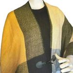 Akira  Boho Plaid Pleated Kimono long Maxi Poncho.   A36 Photo 1