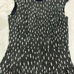 ZARA navy blue and white print flare dress, Size S Photo 6