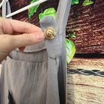 Wide Leg Jumpsuit Romper Women Large XL Flowy Boho Sleeveless Blue Cotton Blend Photo 4