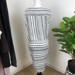 Drew  linen stripe‎ tie front dress sleeveless Photo 6