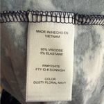 Ellen Tracy Dusty Floral Navy Hi-Lo Tunic/blouse Soft Knit Short Sleeve ≠SIZE S Photo 5