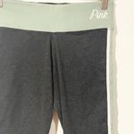 PINK - Victoria's Secret Victorias Secret Pink Yoga Small Black Green Trim Cropped Athletic Pants Photo 1