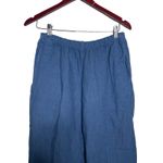 CP Shades  blue 100% Irish linen elastic waistband relaxed pants sz M Photo 3