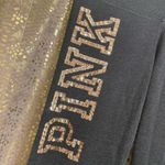 PINK - Victoria's Secret  Dark Gray Gold Sequin Bling Yoga Leggings, XS Photo 3