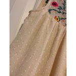 Altar'd State  Cream Embroidered Floral Tunic Dress Boho Swiss Dot Sleeveless Photo 4