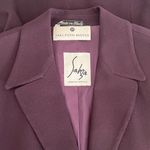 Vintage Sahza Plum Purple 100% Wool Blazer, Size 10 Photo 2