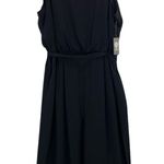 Vince Camuto  Black Moss Crepe Blouson Wide Leg Crop Jumpsuit New Photo 1