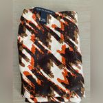 Banana Republic 100% Silk Shawl Wrap Stole Long Scarf Autumn Orange Brown OS Photo 2