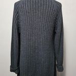 Vintage Gas Sweaters 90s Charcoal Ribbed Longline Pocket Cardigan Size Large Photo 3