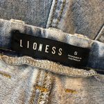 LIONESS Womens Light Wash Chain Accent High Rise Straight Jeans S 100% Cotton Photo 2