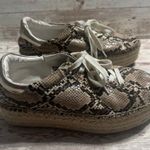 Sam Edelman Steve Madden Snake Print Platform Lace-Up Espadrille Women's US 9 Sneakers Shoes Photo 3