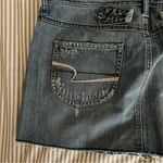 American Eagle  Y2K 2000s Distressed Patchwork Denim Mini Skirt Low Rise Photo 2