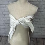 NWT Malibu bum tie front crop size small White Photo 0