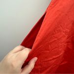 Shoshanna  Annette Red Shirt‎ Dress Women’s Size 2 Puff Sleeve Button Front Tie Photo 5