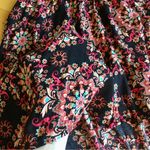 Feathers Strapless Abstract Print Dress, Beach Cover Up, Black, Red, Size M Black Size M Photo 6