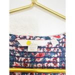 Boden Smocked Bodice Mini Dress Size 12L Blue Floral Long Sleeve Boho Preppy Photo 5