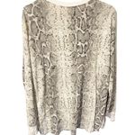 TALULAH Talula Size Medium Grey Snake Print Long Sleeve Top Photo 3