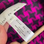 Fleur Du Mal Houndstooth Patterned Button Down Top Womens Small Violet Pink Photo 13