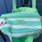 Clinique  Green and White Striped Tote Photo 4