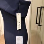 Eliza J  Midnight Blue One-Shoulder Dress Photo 3