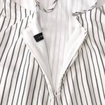 J Brand New Lace Up Backless Jumpsuit Strappy V-Neck Wide Leg White Stripe Photo 12