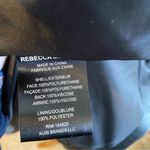 Rebecca Minkoff Black Vegan Faux Leather Belted Jacket Button Up Collared Large Photo 6