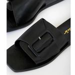 Lulus NWT EARLEENA BLACK SLIDE ON SANDALS Photo 4