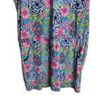 IBKUL Dress Womens XL Blue Floral Golf Active Sleeveless UPF 50 Sun Zip Pockets Photo 3