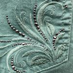 Gloria Vanderbilt Bedazzled Green Denim Jeans Photo 2