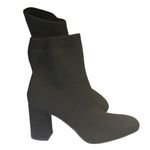 MIA  Black Knit Stretchy Slip on Ankle Booties Heels(Size 12) Photo 2