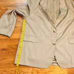Topshop  Women 10 Beige Tan Button Long Sleeve Lined Jacket Blazer Corporate Core Photo 4