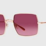💕GARRETT LEIGHT💕 Crescent Sunglasses ~ Rose Gold Frame Pink Mirror Lenses NWT Photo 5