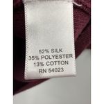 Banana Republic  Burgundy Silk Blend Ribbed Sweater Dress Pockets Size S Photo 2