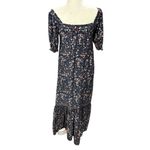 Max Studio Tiered Maxi Dress Size XS Smocked Top Puff Sleeve Prairie Flower Photo 6