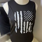 Black Muscle Tee with Graphic Design Photo 13