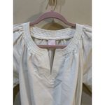 Ann Mashburn trapunto blouson dress size XS 100% Silk Cream Bow Popover Belted Photo 3
