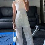 VERONICA BEARD White 100% Cotton Lace Eyelet Scalloped Cuff Riggs Pants Size 8 Photo 12